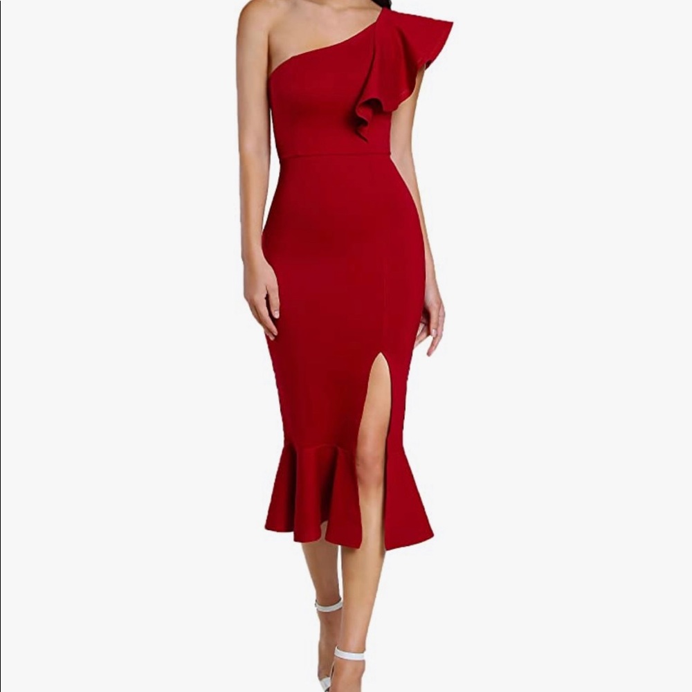 Red Cocktail Bodycon Dress Size Small